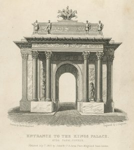 Entrée du palais des rois, Hyde Park Corner - Thomas Hosmer Shepherd