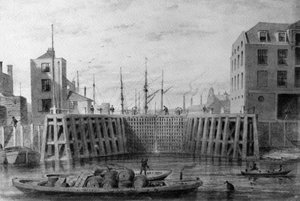 Entrée du Dock de Limehouse, 1850 - Thomas Hosmer Shepherd