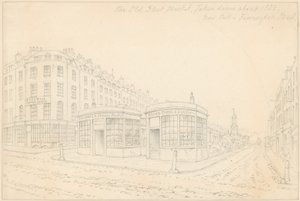 Marché de la flotte depuis le pont de Holborn (maintenant supprimé)
