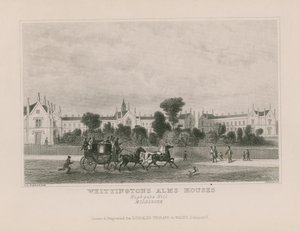 Vue générale des maisons de charité de Whittington - Thomas Hosmer Shepherd