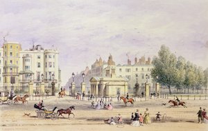 Grosvenor Gate et le nouveau pavillon, 1851 - Thomas Hosmer Shepherd