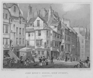 Maison de John Knox, rue High, Édimbourg (gravure) - Thomas Hosmer Shepherd