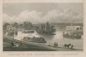 Jonction du canal de Regent, Paddington, Londres - Thomas Hosmer Shepherd