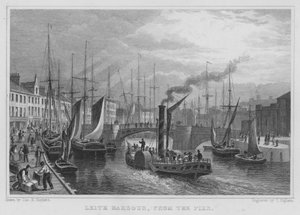 Le Port de Leith, depuis la jetée - Thomas Hosmer Shepherd