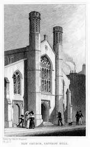 Nouvelle Église, Saffron Hill, Camden, Londres, 19e siècle - Thomas Hosmer Shepherd