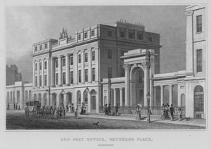 Nouvelle poste, Waterloo Place, Édimbourg - Thomas Hosmer Shepherd