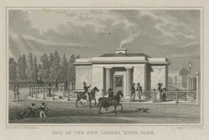 Un des nouveaux pavillons, Hyde Park, Londres - Thomas Hosmer Shepherd