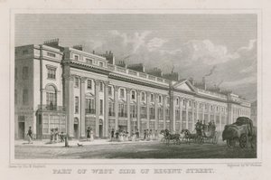 Partie ouest de Regent Street, Londres - Thomas Hosmer Shepherd