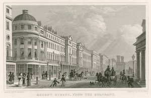 Regent Street, Londres, depuis le Quadrant - Thomas Hosmer Shepherd