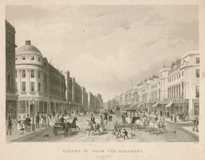 Regent Street, Londres, depuis le Quadrant, regardant vers le nord