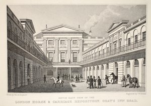Vue SE du dépôt de chevaux et de voitures de Londres, Gray