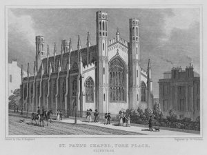 Chapelle Saint-Paul, York Place, Édimbourg (gravure) - Thomas Hosmer Shepherd