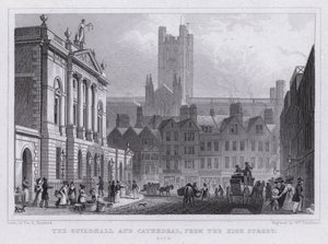 La Guildhall et la Cathédrale, depuis High Street, Bath - Thomas Hosmer Shepherd