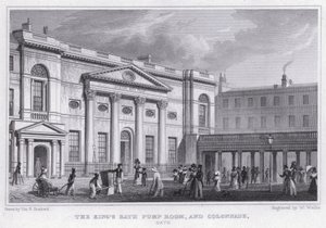 La salle des pompes du roi, et la colonnade, Bath - Thomas Hosmer Shepherd