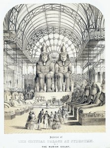 La cour nubienne au Crystal Palace à Sydenham, c.1851-1855 - Thomas Hosmer Shepherd