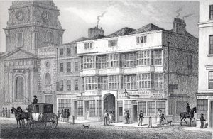 La vieille taverne White Hart, Bishopsgate Street, de 