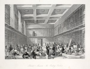 Salle de lecture et bibliothèque au British Museum, de 