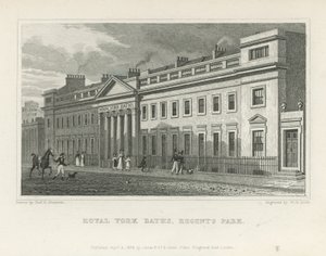 Les bains royaux de York sur York Terrace - Thomas Hosmer Shepherd