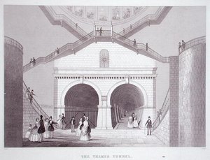 Le tunnel de la Tamise, c.1851-55 - Thomas Hosmer Shepherd