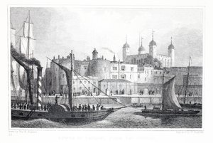 La Tour de Londres, depuis la Tamise, de 