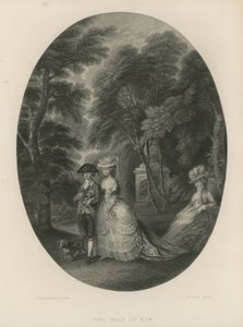La promenade à Kew, Londres - Thomas Hosmer Shepherd