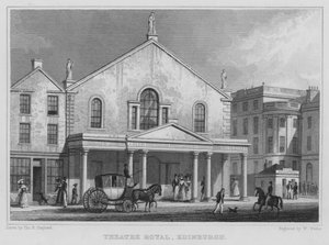 Théâtre Royal, Édimbourg (gravure) - Thomas Hosmer Shepherd