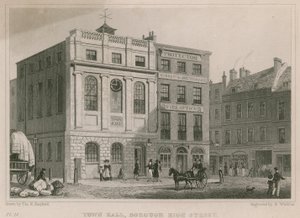 Hôtel de ville, Borough High Street, Southwark, Londres - Thomas Hosmer Shepherd