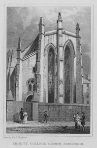 Église du Trinity College, Édimbourg (gravure) - Thomas Hosmer Shepherd