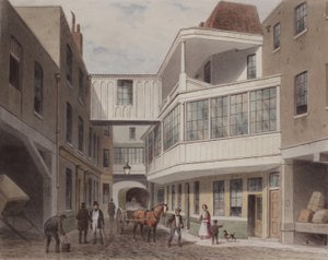 Vue de la taverne Cross Keys, Wood Street, c.1850 - Thomas Hosmer Shepherd
