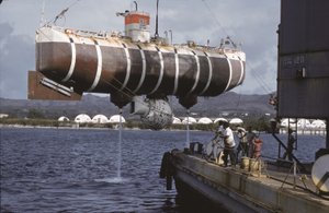 Le submersible Trieste, port d