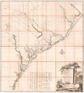Carte de la Caroline du Sud et d