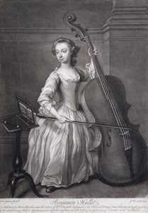 Portrait de Benjamin Hallet jouant du violoncelle, gravé par James McArdell, c.1749 - Thomas Jenkins