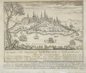 QUÉBEC, la capitale de la NOUVELLE-FRANCE, un évêché et siège de la cour souveraine - Thomas Johnston
