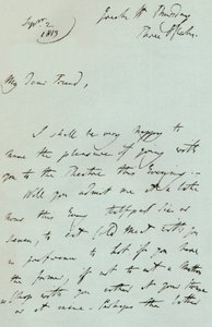 Une lettre de Sir Thomas Lawrence, 1819