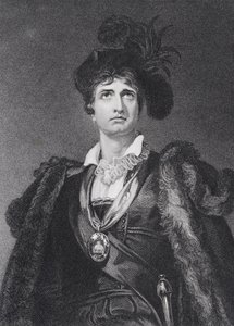 John Philip Kemble en Hamlet, gravé par G. Adcock - Thomas Lawrence