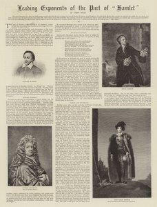 Principaux Exposants du Rôle de Hamlet