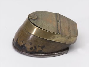 Encrier sabot de cheval appartenant au capitaine William Tyrwhitt Drake, Royal Horse Guards, vers 1829