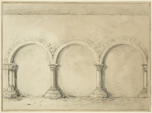 Arches et colonnes dans les locaux de Mereweather entre Nicholas Street et Corn Street - Thomas Leeson the Elder Rowbotham