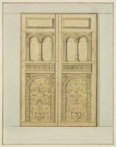 Porte intérieure sculptée de l
