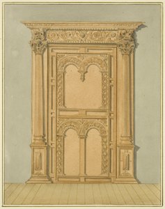 Porte en chêne sculpté, 6 Redcliffe Street - Thomas Leeson the Elder Rowbotham