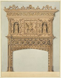 Cheminée dans la grande salle de la Monnaie, maintenant l