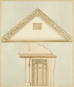 Porte et planches de barge de la maison de Robert Adams - Thomas Leeson the Elder Rowbotham