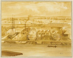 Nouveau quai de Hilhouse vu de Mardyke - Thomas Leeson the Elder Rowbotham