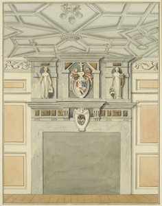Intérieur avec cheminée de la maison du sacristain, Whitson Court - Thomas Leeson the Elder Rowbotham