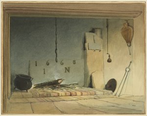 Ancienne cheminée dans la ferme (partie de Barr