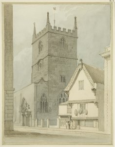 Église Saint-Pierre et le presbytère dans la rue Saint-Pierre - Thomas Leeson the Elder Rowbotham