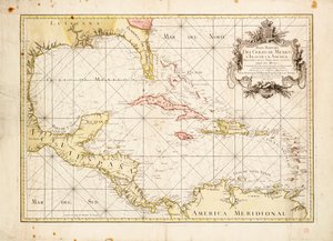 Carte du golfe du Mexique par de la Cruz - Thomas Lopez