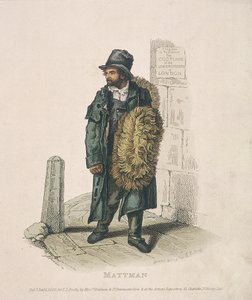Vendeur de nattes portant ses marchandises sur son épaule, 1820