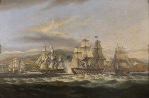 M.S. Caledonia et H.M.S. Boyne poursuivant la flotte française vers Toulon - Thomas Luny