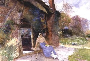 Près de la porte du cottage - Thomas Mackay